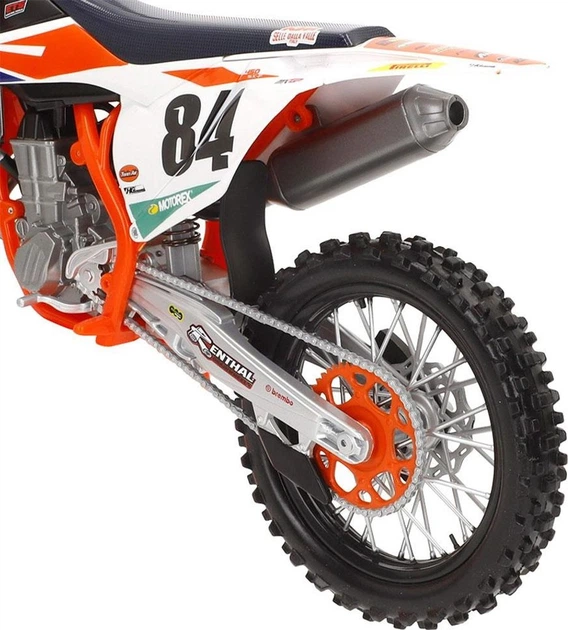 Металева модель мотоцикла Maisto Red Bull KTM 450 SX-F 2018 1:6 MST32228 (090159322283) - зображення 3