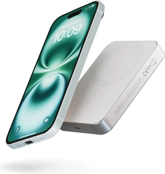 УМБ Zens Pro 1 Slim Qi2 MagSafe 10000 mAh 15W White (ZEPP10W/00) - зображення 3