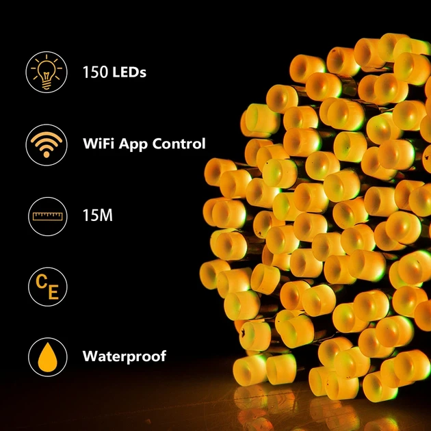 Умная LED гирлянда Essentials Smart Home RGBW 150 - 18 м, 150 LED, Wi-Fi, IP44, управление через приложение - Фото 3 Умная LED гирлянда Essentials Smart Home RGBW 150 - 18 м, 150 LED, Wi-Fi, IP44, управление через приложение - изображение 3