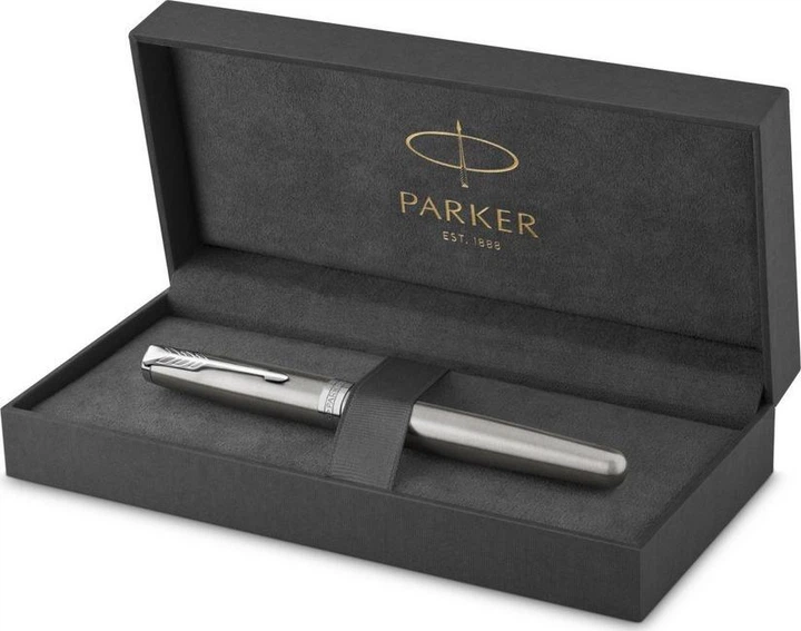 Pióro kulkowe Parker Sonnet Stainless Steel CT Szara obudowa Czarna (3501179315119) - obraz 5