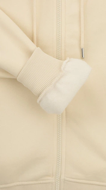 Толстовка однотонная женская On me onme-100 3XL Сливочный shop (2000999362781) - Фото 3 Толстовка однотонная женская On me onme-100 3XL Сливочный shop (2000999362781) - изображение 3