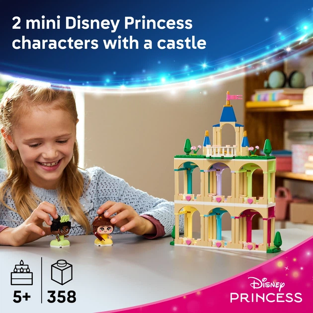 Zestaw klocków LEGO Disney Princess Mała Bella i Tiana z zamkiem 358 elementów (43291) - obraz 3