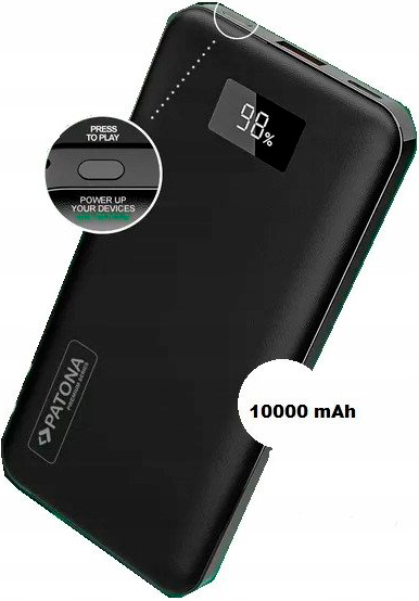 Powerbank PATONA Premium Stark 3.0 10000 mAh 20W Black (4055655232234) - obraz 3