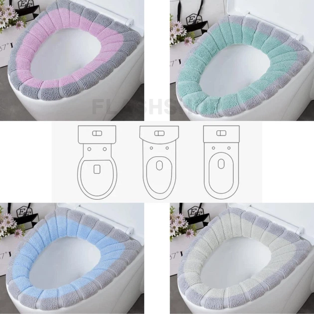 Мягкий универсальный, теплый чехол для унитаза Toilet seat cover - изображение 3