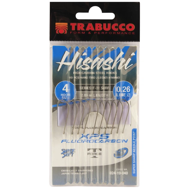 Крючок с поводком HISASHI HOOK F-31 SURF №14 повод.0.18мм флюр 200FC 10шт - изображение 4