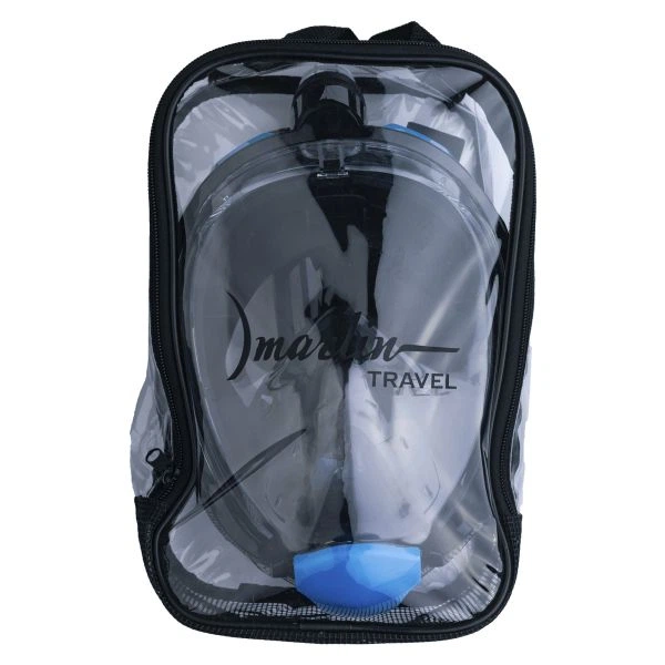 Полнолицевая маска для плавания Marlin TRAVEL black/blue/black L/XL - изображение 8