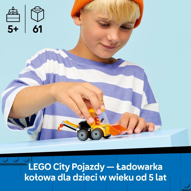 Zestaw klocków LEGO CITY Pojazdy — Ładowarka kołowa 61 elementów (60483) - obraz 3