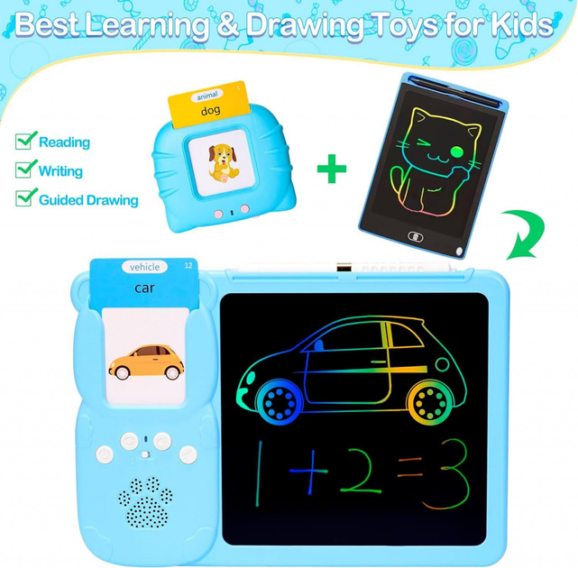 Планшет интерактивный детский Plan Toys для изучения английского языка 112 карточек 224 слова - Фото 2 Планшет интерактивный детский Plan Toys для изучения английского языка 112 карточек 224 слова - изображение 2