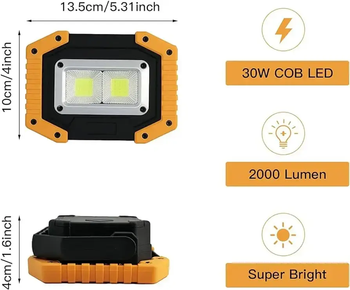 Уценка Светодиодный фонарь Tekstap 10W 500 лм 6500K IP54, USB, аккумуляторы 18650, 3 режима, ручка-подставка - изображение 8