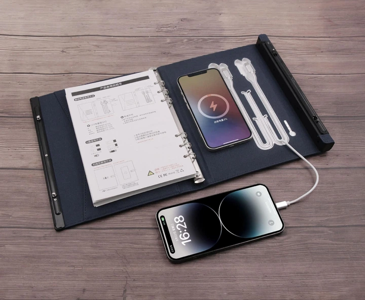Смарт Блокнот ежедневник AB tech, c отпечатком пальца Touch ID и беспроводной зарядкой и Power Bank 8000 mAh - Фото 7 Смарт Блокнот ежедневник AB tech, c отпечатком пальца Touch ID и беспроводной зарядкой и Power Bank 8000 mAh - изображение 7