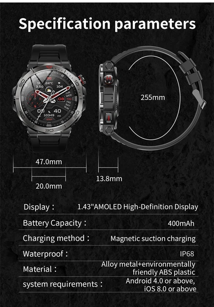 Смарт годинник VALDUS VD39 PRO, зелений - изображение 6