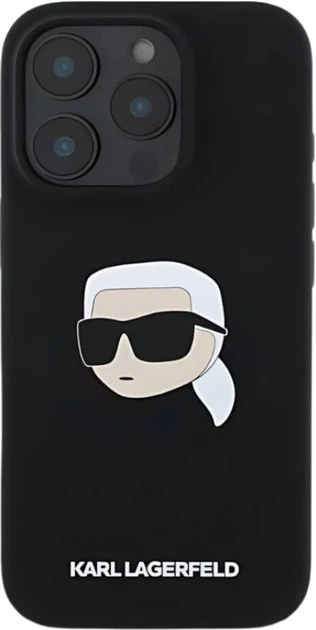 Etui plecki Karl Lagerfeld Karl Head na Apple iPhone 16 Pro Max z MagSafe Czarne (3666339319670) - obraz 3