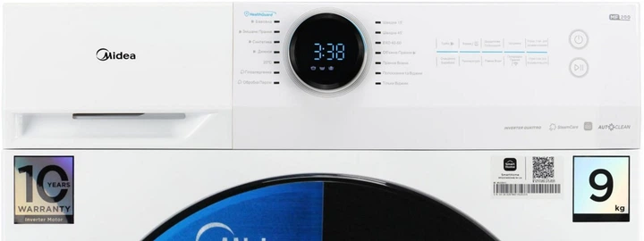Стиральная машина полногабаритная Midea MF200W90WB/ W-UA - Фото 3 Стиральная машина полногабаритная Midea MF200W90WB/ W-UA - изображение 3