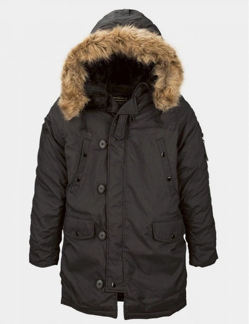 Куртка аляска мужская зимняя Alpha Industries Altitude Parka черная М - Фото 1 Куртка аляска мужская зимняя Alpha Industries Altitude Parka черная М - изображение 1