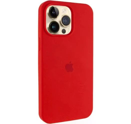 Чохол Silicone Premium case MagSafe з захистом камери та дисплея для iPhone 14 Pro Full Protective red 1139 - Фото 3 Чохол Silicone Premium case MagSafe з захистом камери та дисплея для iPhone 14 Pro Full Protective red 1139 - изображение 3