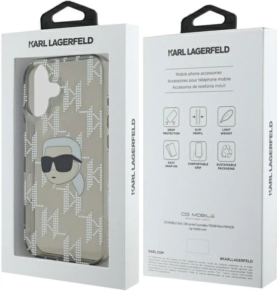 Etui plecki Karl Lagerfeld Karl Head na Apple iPhone 16 Czarne (3666339319762) - obraz 7