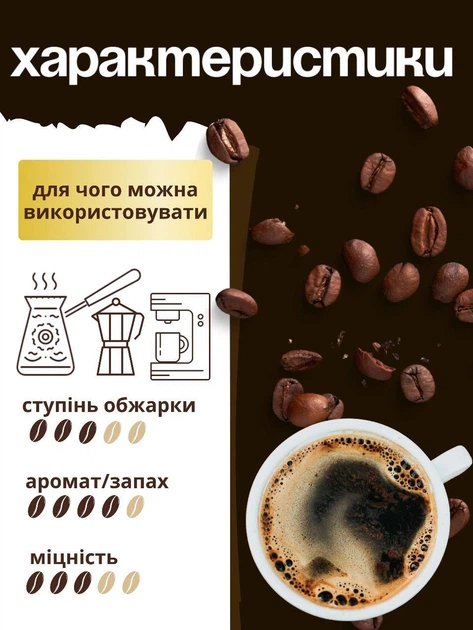 Кава в зернах добра зернова 1 кг італійська натуральна смачна кофе Saka Caffe Gran Bar робуста 25 % арабіка 75 % для кавомашини - зображення 2