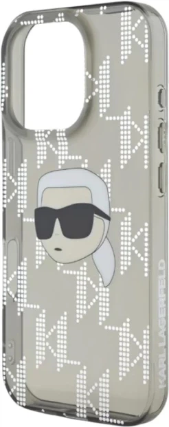 Etui plecki Karl Lagerfeld Karl Head na Apple iPhone 16 Pro Czarne (3666339319786) - obraz 1