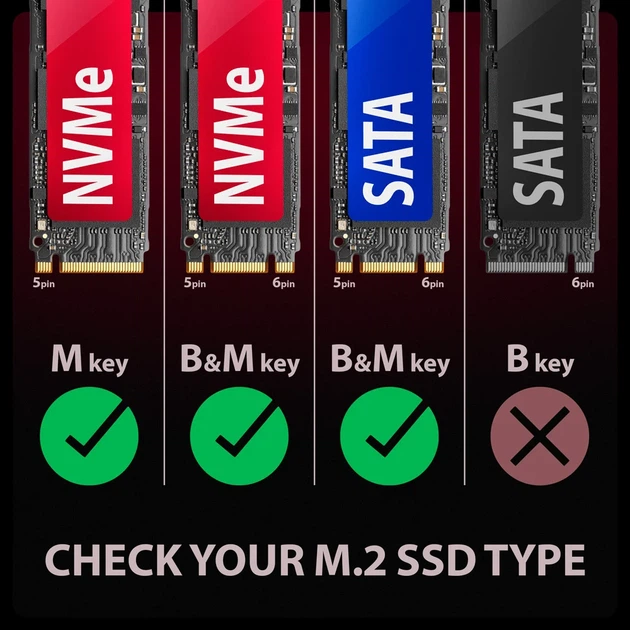 Zewnętrzna kieszeń Axagon EEM2-GAM USB-C 10Gbps - M.2 NVMe & SATA SSD GAME M.2 Black - obraz 10