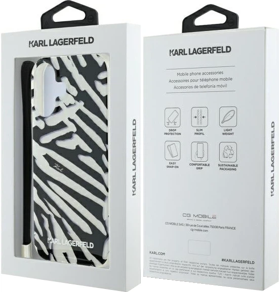 Панель Karl Lagerfeld для Apple iPhone 16 зі шнурком Cord Black (3666339320287) - зображення 7