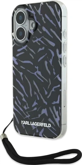 Etui plecki Karl Lagerfeld na Apple iPhone 16 Plus z paskiem Cord Fioletowy (3666339320331) - obraz 4