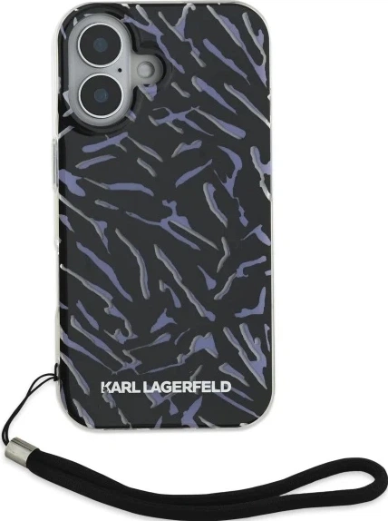 Etui plecki Karl Lagerfeld na Apple iPhone 16 Plus z paskiem Cord Fioletowy (3666339320331) - obraz 5