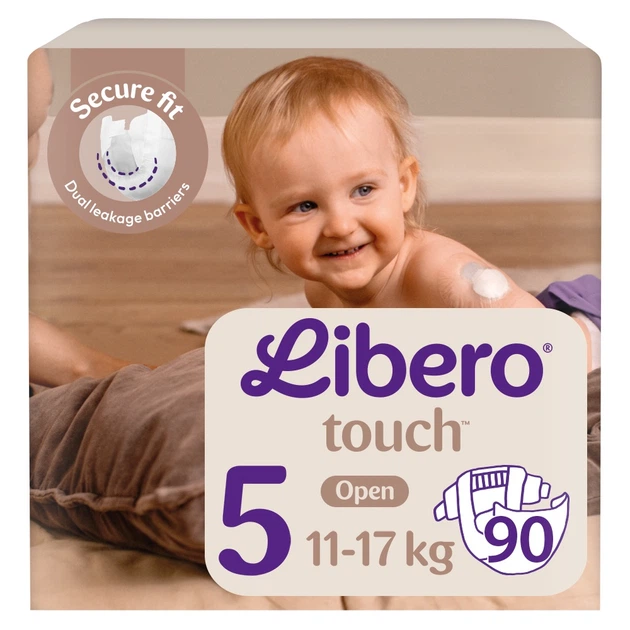 Подгузники Libero Touch 11-17 кг Размер 5 90 шт (7322542624326) - Фото 1 Подгузники Libero Touch 11-17 кг Размер 5 90 шт (7322542624326) - изображение 1