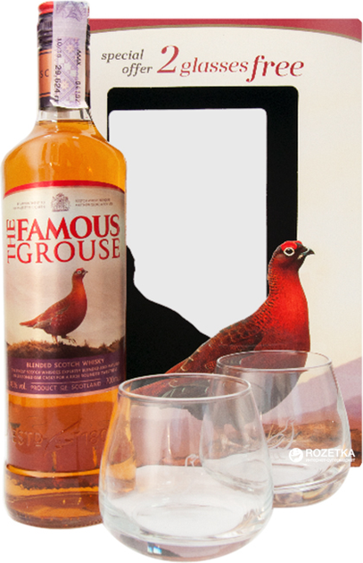 Виски The Famous Grouse 0.7 л 40% + 2 бокала (5201005080683) – фото ...