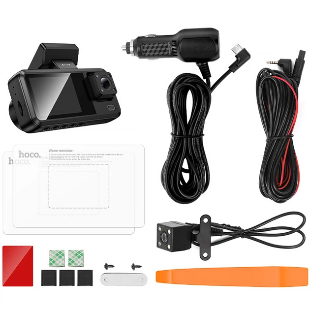 Видеорегистратор Hoco DV15 2-inch display with rear camera (720P+480P) Black - Фото 4 Видеорегистратор Hoco DV15 2-inch display with rear camera (720P+480P) Black - изображение 4