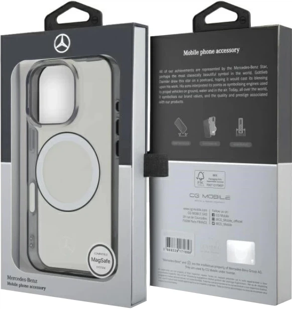 Панель Mercedes Benz для Apple iPhone 16 Pro з MagSafe Transparent (3666339326067) - зображення 8