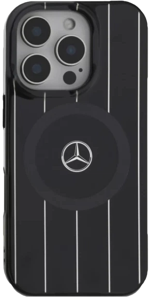 Etui plecki Mercedes Benz Double Layer Crossed Lines na Apple iPhone 16 Pro z MagSafe Czarne (3666339326661) - obraz 5