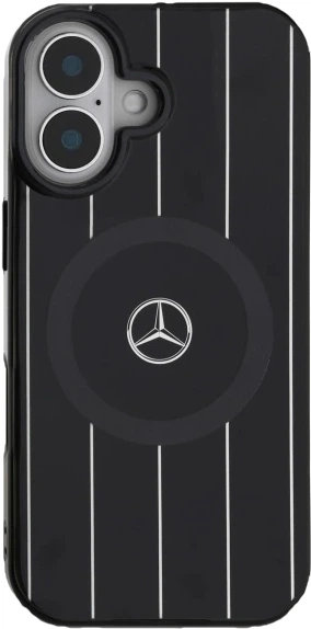 Etui plecki Mercedes Benz Double Layer Crossed Lines na Apple iPhone 16 z MagSafe Czarne (3666339326647) - obraz 5