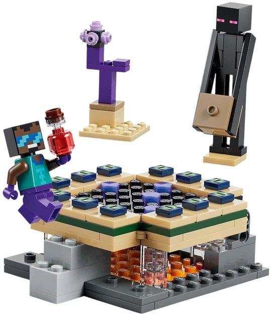 Zestaw klocków LEGO Minecraft Podróż przez portal Netheru i Kresu 192 elementy (21584) - obraz 3