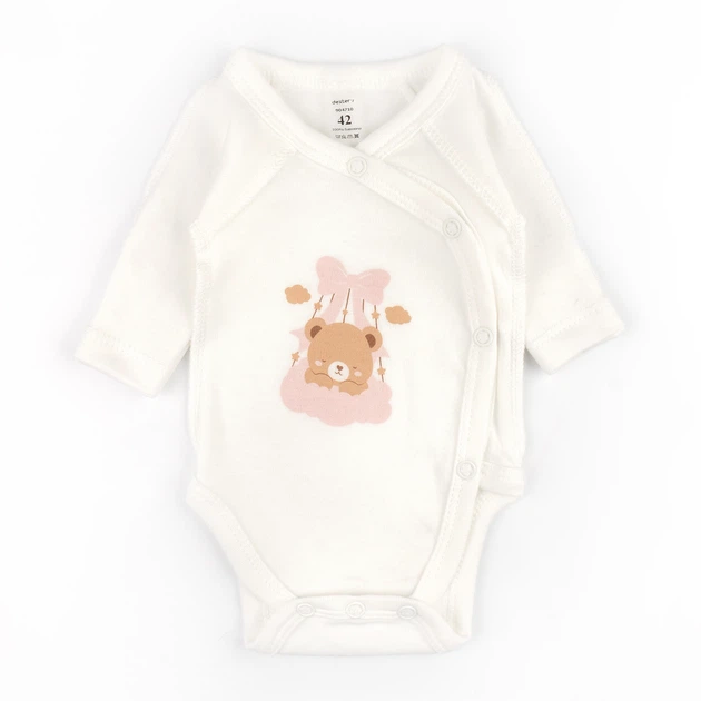 Боди Dexter`s для девочки с принтом teddy basket интерлок 46 см белый - Фото 1 Боди Dexter`s для девочки с принтом teddy basket интерлок 46 см белый - изображение 1
