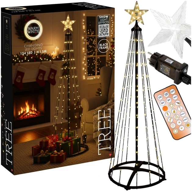 Świecąca figurka Home Styling Collection 839540 Choinka 154 LED 150 cm (8721037666411) - obraz 4