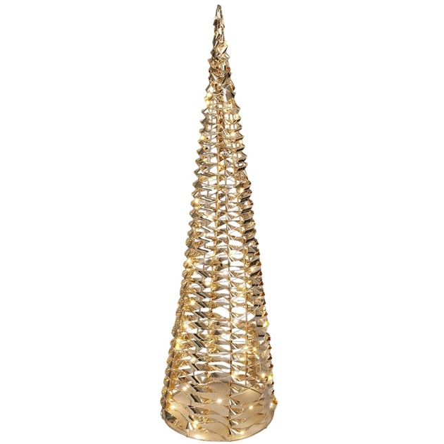 Świecąca figurka Home Styling Collection 839506 Choinka 60 LED 60 cm Złoty (8721037066075) - obraz 2