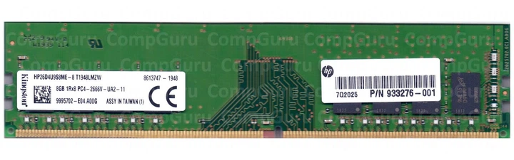 Оперативная память для ПК Kingston DDR4 8GB 2666MHz UDIMM 1Rx8 PC4