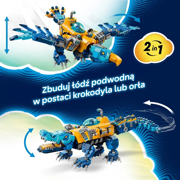 Zestaw klocków LEGO DREAMZZZ Krokodylołódź podwodna 1107 elementów (71512) - obraz 4