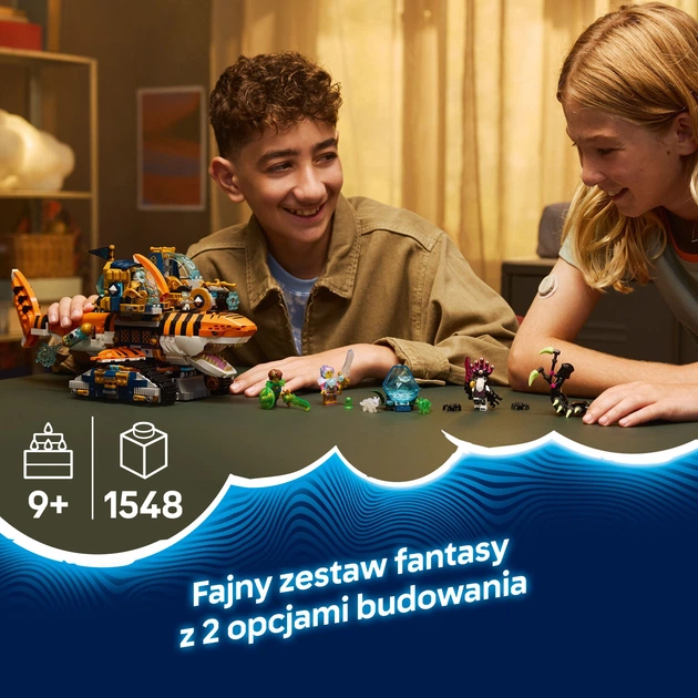 Zestaw klocków LEGO DREAMZZZ Rekinoczołg tygrysi 1548 elementów (71515) - obraz 3