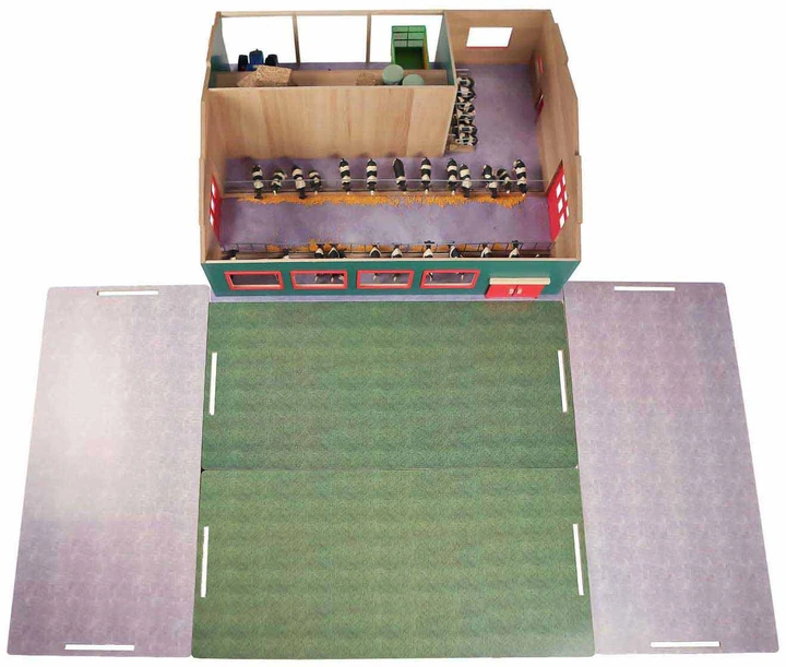 Stajnia Kids Globe ze stodołą i pastwiskiem skala 1:32 (8713219556634) - obraz 3