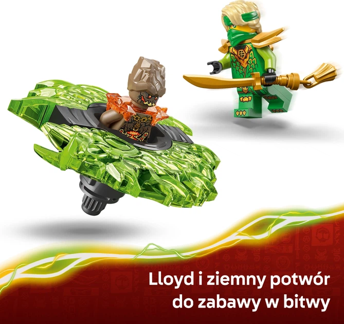Zestaw klocków LEGO Ninjago Lloyd kontra ziemny potwór na spinnerze 52 elementy (71850) - obraz 7