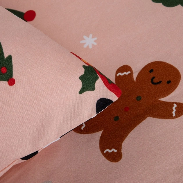 Komplet pościeli Homla Mirth Poszewka na kołdrę 140 x 200 cm + 1 poszewka na poduszkę 70 x 80 cm Beżowy (5906496700323) - obraz 3