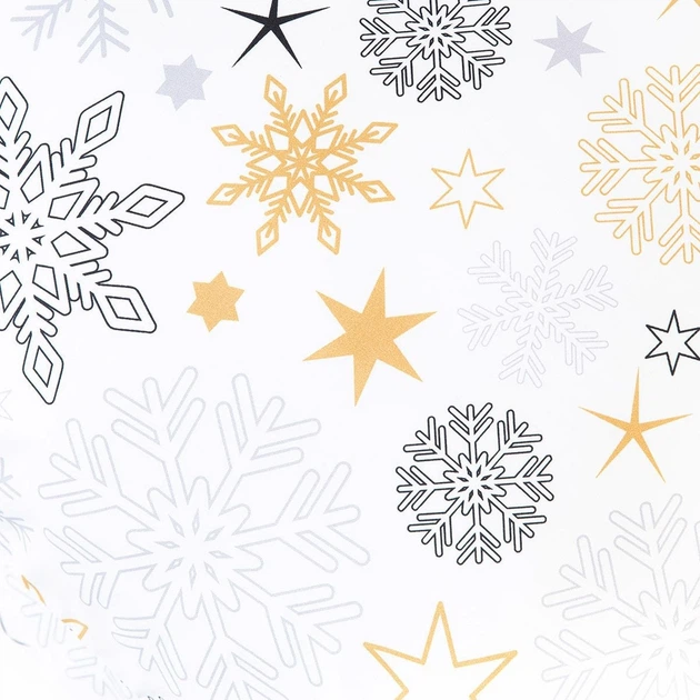 Komplet pościeli Homla Floco Poszewka na kołdrę 200 x 220 cm + 2 poszewki na poduszki 70 x 80 cm ze świątecznym wzorem Biały (5904183829586) - obraz 2