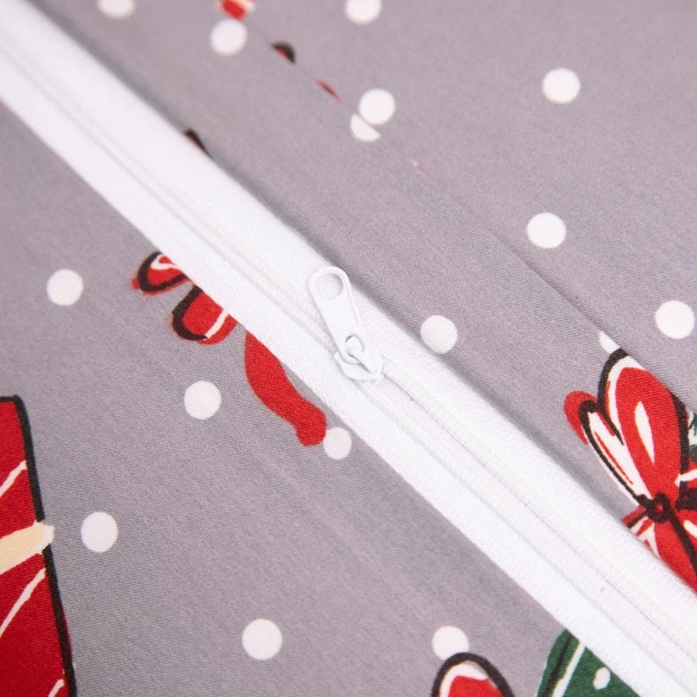 Komplet pościeli Homla Floriana Poszewka na kołdrę 200 x 220 cm + 2 poszewki na poduszki 70 x 80 cm ze świątecznym wzorem Wielokolorowy (5904183858708) - obraz 4