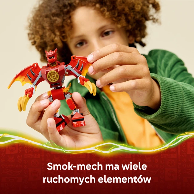 Zestaw klocków LEGO Ninjago Smok-mech Kaia — zestaw bitewny 85 elementów (71851) - obraz 4