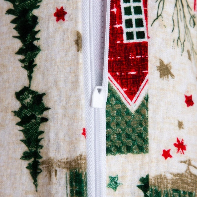 Комплект постільної білизни Homla Glora Підковдра 160 x 200 см + 2 наволочки на подушки 70 x 80 см зі святковим візерунком різнокольоровий (5906496700514) - зображення 4