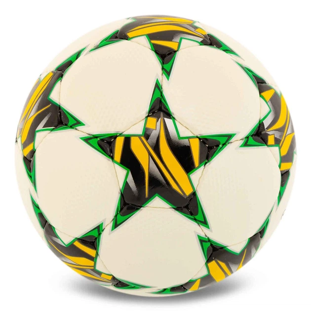 Мяч футбольный размер №5 Ballonstar Pro Panther 7931 для игр и тренировок White-Yellow - зображення 2