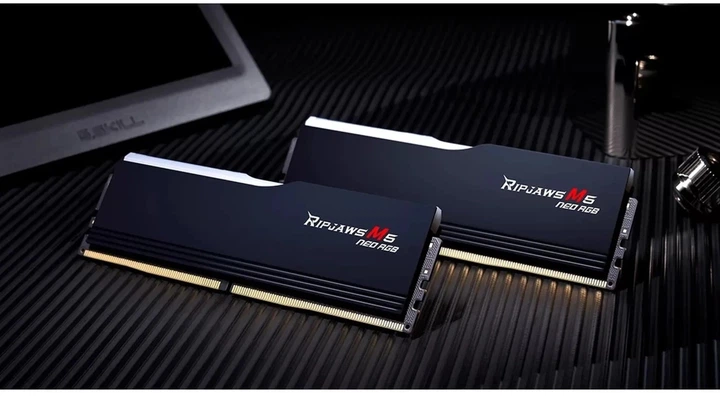 Pamięć RAM G.Skill Ripjaws M5 Neo RGB Dual-Kit 64GB DDR5-6000 AMD EXPO Black (F5-6000J3040G32GX2-RM5NRW) - obraz 5