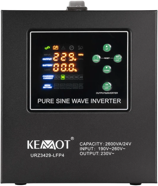 ДБЖ Kemot PROsinus-2600/24-LFP4 1800Вт/2600ВА (5901890123150) - зображення 2