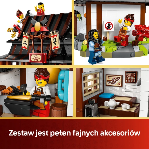 Zestaw klocków LEGO Ninjago Kuźnia Cztery Bronie — 15-lecie 1259 elementów (71858) - obraz 5